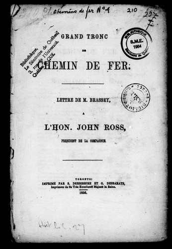 Cover for Grand tronc de chemin de fer