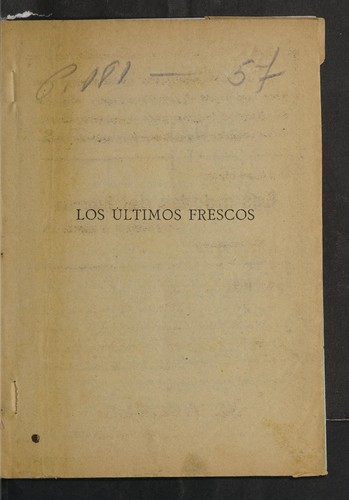 Cover for Los últimos frescos