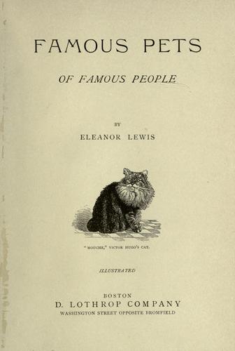 Cover for Famous pets of famous people