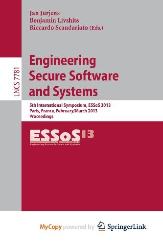 Cover for Engineering Secure Software and Systems