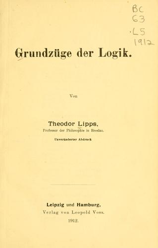 Cover for Grundzüge der Logik