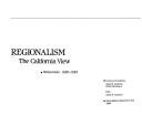 Cover for Regionalism