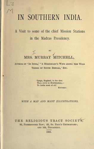 Cover for In Southern India