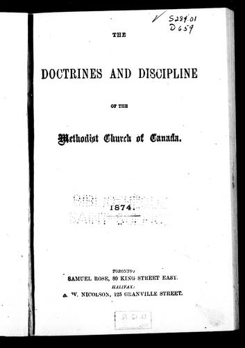Cover for The doctrines and discipline of the Methodist Church of Canada, 1874