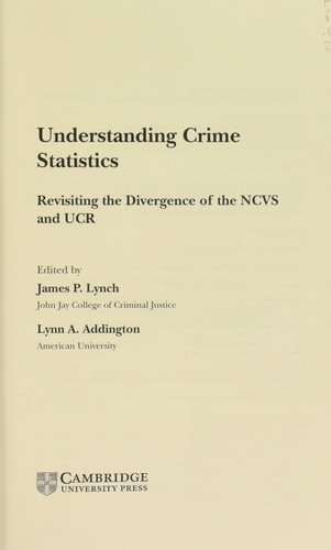 Cover for Understanding crime statistics