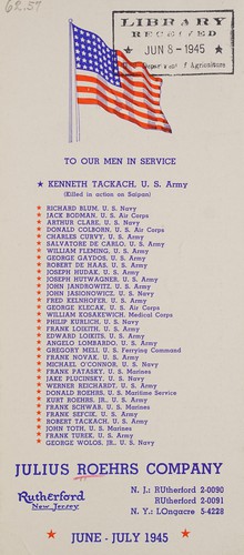 Cover for To our men in service
