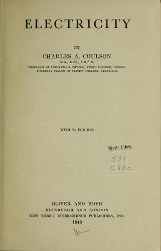 Cover for Electricity.