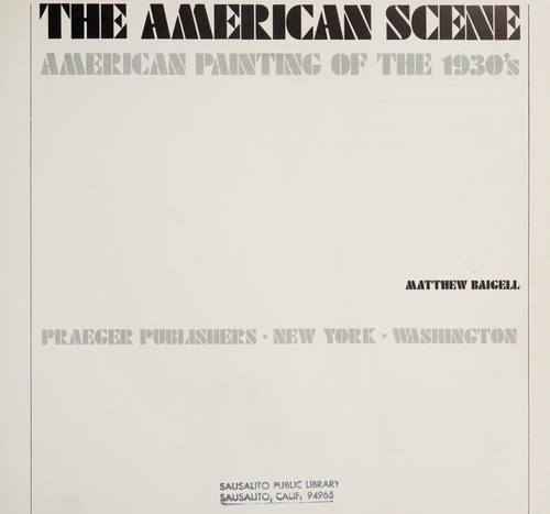 Cover for The American scene