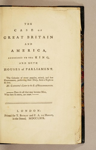 Cover for The case of Great Britain and America
