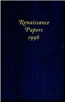 Cover for Renaissance Papers 1996 (Renaissance Papers)
