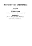 Cover for Assyriologica et semitica