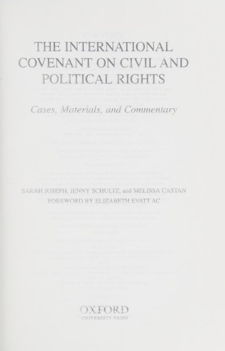 Cover for The International covenant on civil and political rights