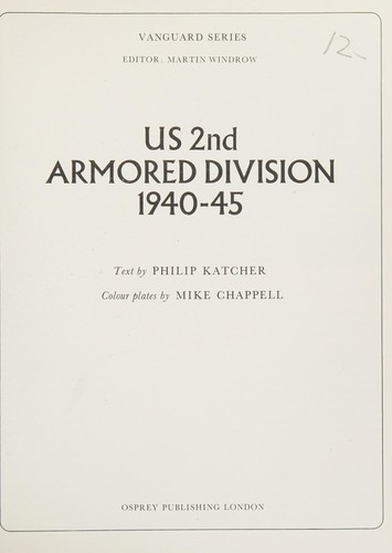 Cover for US 2nd Armored Division 1940-45