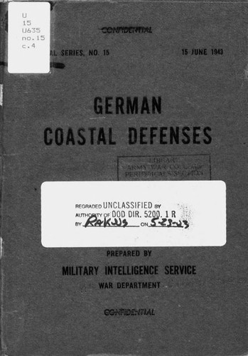 Cover for German Coastal Defenses