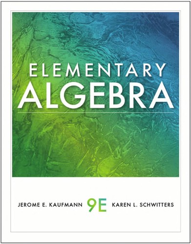 Cover for Elementary algebra