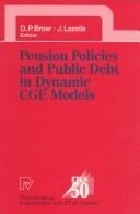 Cover for Pension policies and public debt in dynamic CGE models