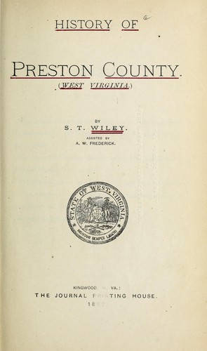 Cover for History of Preston County (West Virginia)