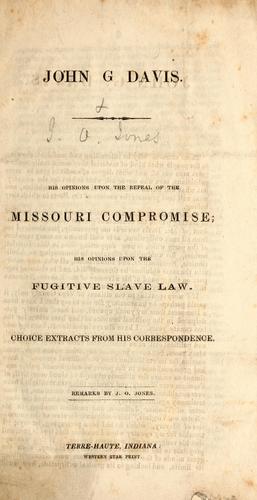 Cover for John G. Davis