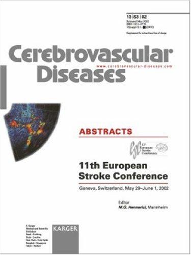Cover for European Stroke Conference: 11th Conference, Geneva, May-June 2002 (Supplement Issue: Cerebrovascular Diseases 2002, 3)