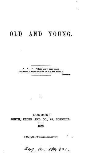 Cover for Old and young