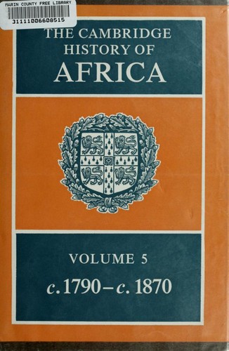 Cover for Cambridge History of Africa