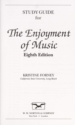 Cover for Study guide for The enjoyment of music