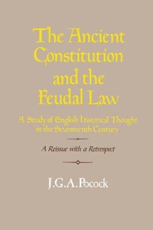 Cover for The ancient constitution and the feudal law