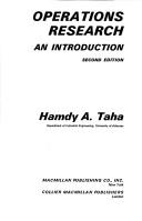 Cover for Operations research