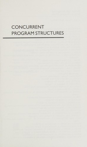 Cover for Concurrent program structures