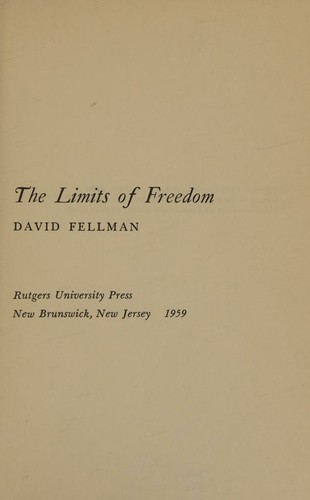 Cover for The Limits of Freedom