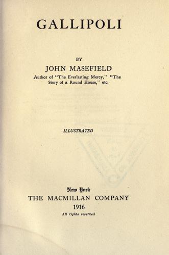 Cover for Gallipoli