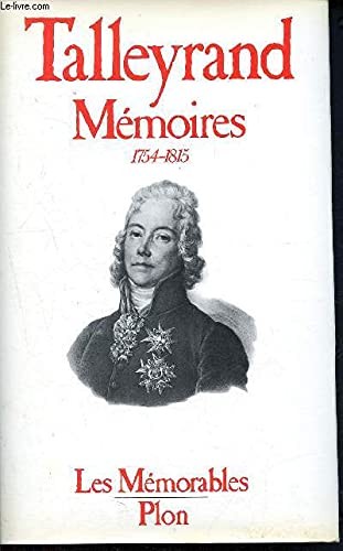 Cover for Mémoires, 1754-1815