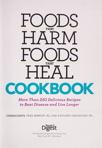 Cover for Foods that harm, foods that heal cookbook