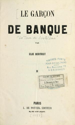 Cover for Le garçon de banque