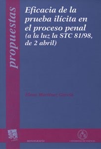 Cover for Eficacia de la prueba ilícita en el proceso penal