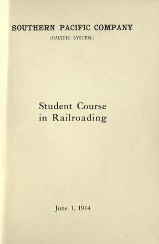 Cover for Student course in railroading.