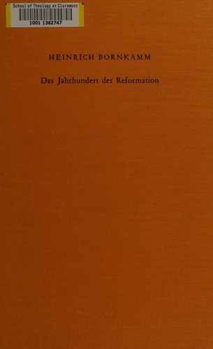Cover for Das Jahrhundert der Reformation.