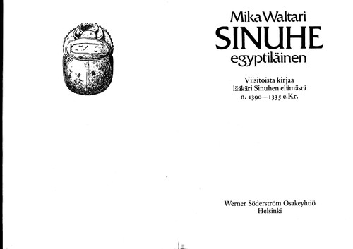 Cover for Sinuhe Egyptilainen