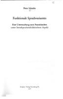 Cover for Funktionale Sprachvarianten