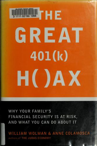 Cover for The great 401(k) hoax