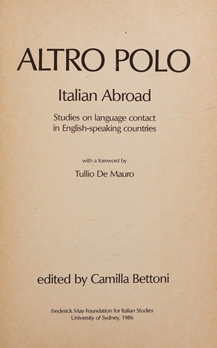 Cover for Italian abroad