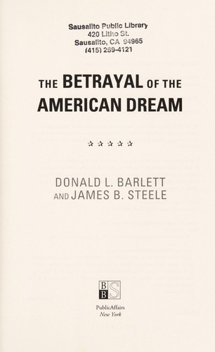 Cover for The betrayal of the American dream