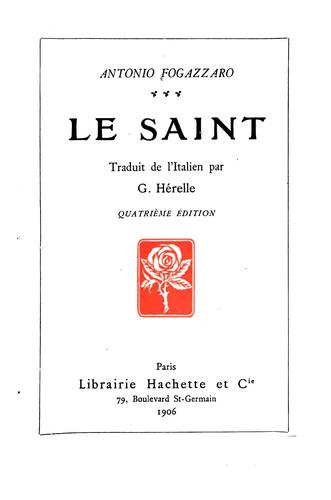 Cover for Le saint