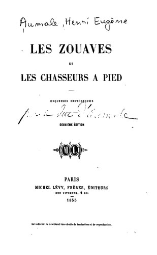 Cover for Les zouaves et les chasseurs à pied