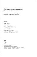 Cover for Ethnographic research