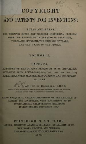 Cover for Copyright and patents for inventions