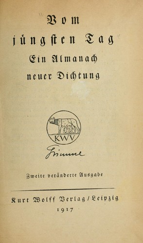 Cover for Vom jüngsten Tag