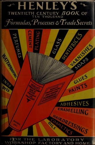 Cover for Henley's twentieth century book of formulas, processes and trade secrets
