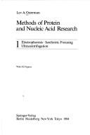 Cover for Methods of protein and nucleic acid research