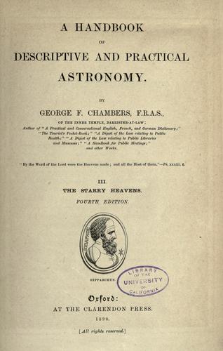 Cover for A handbook of descriptive and practical astronomy